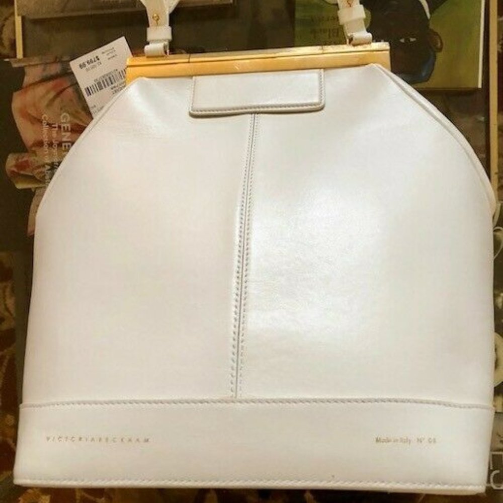Victoria Beckham NWT luxury white leather handbag